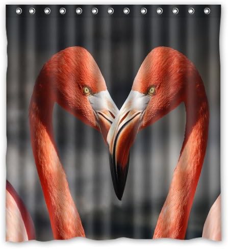 Brand New Stylish Design Flamingos Shower Curtain Bathroom Waterproof Drapery/Panels/Treatment Polyester 66"(w) x 72"(h) Inches