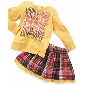 Guess Baby Skirt, Baby Girl Plaid Skirt Plaid 12M