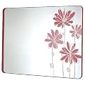 Olivia Silk Screen Flower-Print Mirror