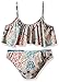 O'Neill Girls' Parker Ruffle Top Two Piece Swimsuit