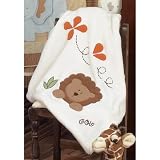 CoCaLo Sahara Lion Appliqué Blanket - Gray