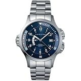 Hamilton Khaki Navy GMT Mens Stainless Steel Case and Bracelet Blue Dial Swiss Automatic Movement... by Hamilton