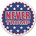 NEVER TRUMP (Patriotic Burst) Anti Against Donald 1.25â€ Pinback Button Pin