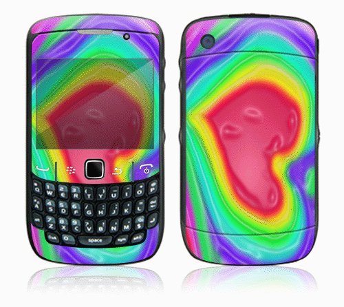 Valentine's Heart Decorative Skin Cover Decal Sticker for BlackBerry Curve 8500 Cell Phone