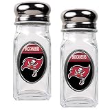 NFL Tampa Bay Buccaneers Salt and Pepper Shaker Set with Crystal Coat