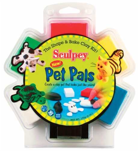 Childrens Toyshop  Toys : SCULPEY SHAPE & BAKE CLAY SETS-PET PALS 1 OUNCE 6/PKG