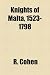 Books : Knights of Malta, 1523-1798
