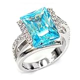 Jewelry - Aquamarine CZ Ring In Sterling Silver
