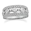 14K White Gold Diamond Anniversary Band - 0.50 Ct.