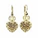 Earrings - E10 - Designer Inspired Crown Heart - Gold Tone Metal