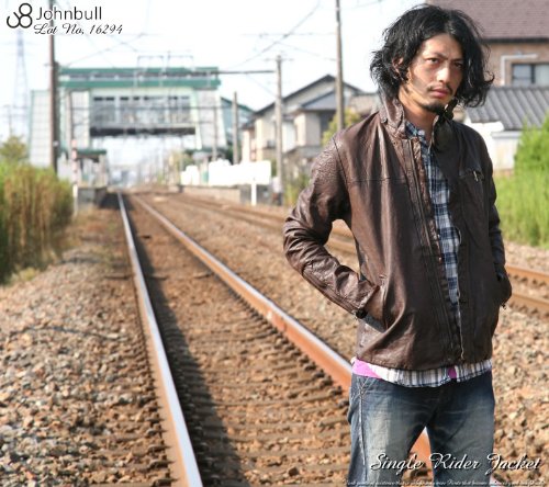 JOHNBULL(ジョンブル)リアルラムレザーシングルライダースジャケット(16294)