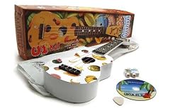 White Ukulele Starter Kit: DVD, Case, Tuning Pitch Pipes and 'Fruit Print' Ukelele