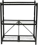 Origami R3-01 General Purpose 3-Shelf Steel Collapsable Storage Rack, Small