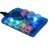 eForCity USB 2.0 High Speed External Seven Port Mini Hub w/ LED's & AC Power Adapter for Sony Playstation 3 PS3 Slim Xbox 360 Nintendo Wii