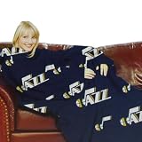 NBA Utah Jazz Navy Blue Team Logo Print Unisex Comfy Throw