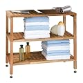 WENKO 18613502 Nordic Waschbeckenunterregal - 3 Etagen, h�henverstellbar, Walnussholz,  71.5 x 60.5-66 x 38.5 cm