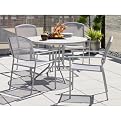 Gabbana Mesh Metal Dining/Bistro Collection - Silver