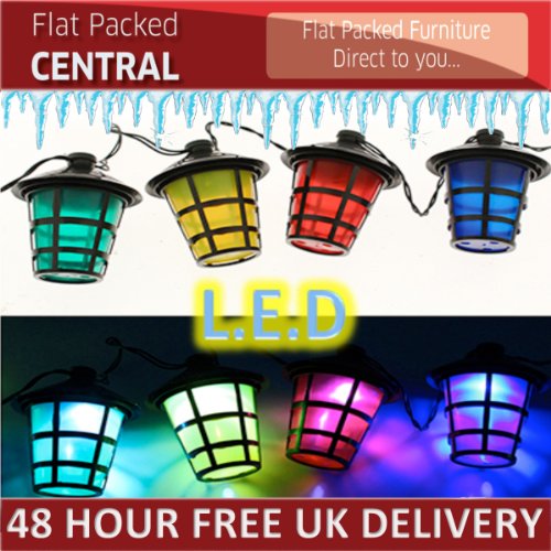 New 40 White Led Bulbs With 40 Multicoloured Lanterns Christmas Lighting Party Decorations Shade Indoor Outdoor