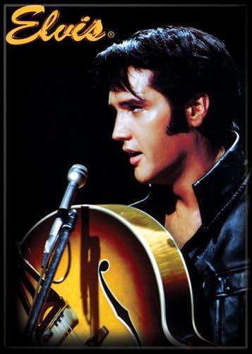 Elvis Presley - Elvis with Yellow Guitar - Refrigerator Magnet