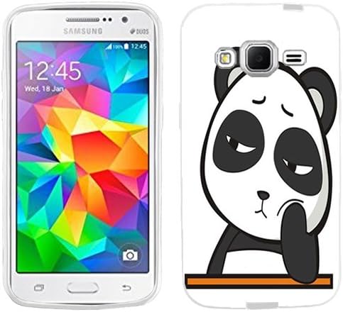 Casemas (TM) Bored Panda Flexible Slim TPU Phone Case Cover for Samsung Galaxy Core Prime G360 / Prevail LTE