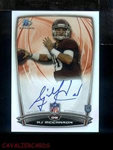 LPH) 2014 Bowman Chrome A.J. MCCARRON Auto Rookie RC Ref Alabama Crimson Tide - NFL Autographed Rookie Cards