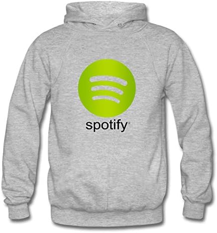 FANSG Men's Spotify Music Logo Hooded Sweatshirt Large Gray