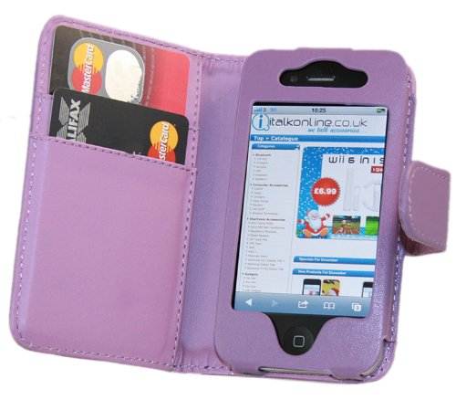 iTALKonline PURPLE Executive Wallet Case Cover 