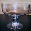 Pedestal Thick Glass Bowl