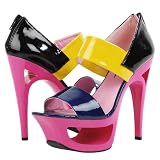 Mica03 Color Block High Heels ROYAL BLUE