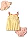 Gerber Baby Girls 3-Piece Sundress, Diaper Cover and Hat Set, tiny floral, 0-3 Months