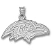 Logoart Baltimore Ravens 1/2 Inch X 1 Inch Sterling Silver Pendant Size: One Size