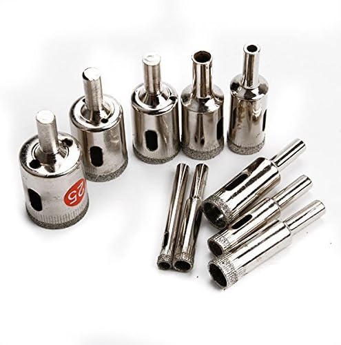 SkyQ Diamond Coated Core Drill Bit Tile Marble Glass Ceramic Hole Saw Set 6mm-25mm(Outside Diameter) by SkyQ Metalworking Cutters