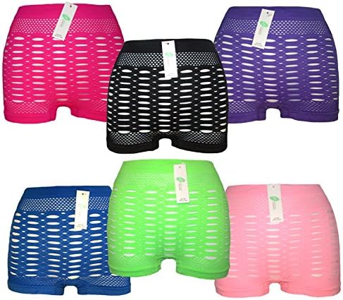 LADIES BOY SHORTS BOXER BRIEFS MESH DESIGN