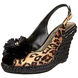 Beverly Feldman Women's Magenta Espadrille,Leopard Fabric,9 M US
