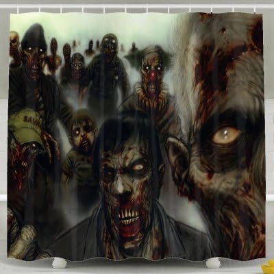 Interesting Zombie Shower Curtains 72*78inch Polyester Fabric