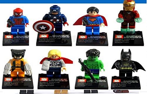 16pcs/Set STAR WARS Collection Sith Jedi Knight Building Bricks Blocks Super Hero Minifigures Wolverine Thor Hulk Figures Minifigures Toys Compatible With Lego
