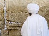 IMAGE OF Jerusalem, Israel,The Western Wall, Ethiopian Jew Prays Photographic Poster Print by Richard Nowitz, 12x16