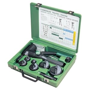 Greenlee 7906SB Quick Draw 90 Hydraulic Punch Driver and Kit with Conduit Sized Punches