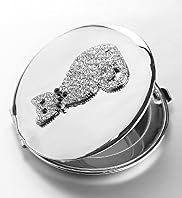 Diamanté Detail Cat Compact Mirror