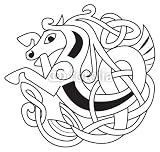 Wallmonkeys Peel and Stick Wall Decals - Celtic Horse - Unicorn Symbol. Great for Tattoo or Artwork. - Removable Graphic