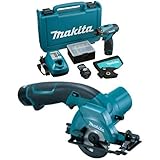マキタ 充電式ドライバドリル 10.8V 1.3Ah バッテリー2個付き 充電式マルノコ 鉄板ベース セット