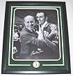 Red Auerbach Autographed B+W 16x20 Boston Celtics Photo ~ Custom Framed with team medallion