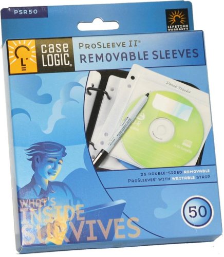 Childrens Toyshop  Electronics : Case Logic 50 CD Prosleeves Holds 100 CDs PFR100