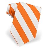 Collegiate Stripe Tie by Jos. A. Bank - Orange Silk