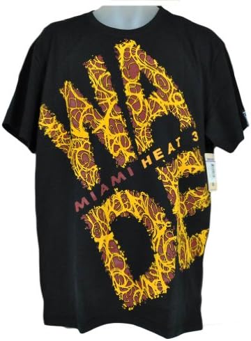 NBA Miami Heat Dwayne Wade # 3 Black Tshirt Tee Authentic Mens Champions 2XLarge