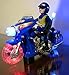 WolVol Electric Police Toy Motorcycle with Colorful Lights and Sirens, Sound Effects and Talking, Goes Around and Changes Directions on Contact