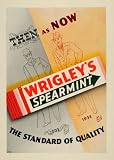 1935 Ad Wrigley's Spearmint Chewing Gum Old and New Man - Original Print Ad