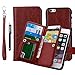 iPhone 6 Plus Case, iPhone 6s Plus Case, TabPow [Wallet Case] 9 Card Holder [Detachable Wallet Folio] PU Leather Flip Case Cover for iPhone 6 Plus/iPhone 6s Plus (5.5 inch), Brown