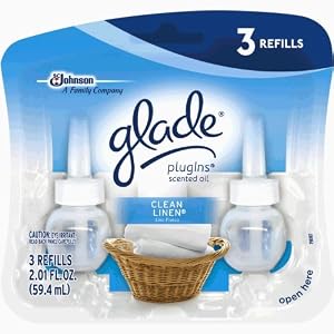 Glade Plugins Scented Oil Air Fresheners with Refill, Clean Linen, 2.01 Fluid Ounce