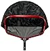 Pooline Large Heavy Duty Deep Rake with Durable Nylon Stiff Net – Red Frame – Black Handle – Black Nylon Netting